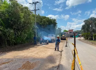 ¡Conectamos a nuestra zona rural con el país! Los 3,8 kilómetros de la vía La Ceiba – Monumento al Obrero que estamos pavimentando en convenio con Ecopetrol y la Gobernación ya tienen un 61,2% de avance de obra