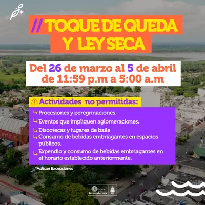 #Atención | Del 26 de #marzo al 5 de #abril rigen nuevas #medidas para continuar salvaguardando la salud y vida de los habitantes de #Barrancabermeja.