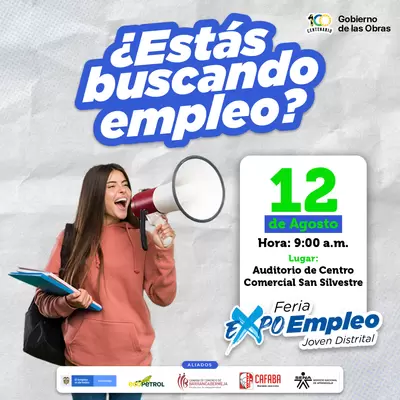 ¡Jóvenes de Barrancabermeja tendrán su primera opción laboral en la Feria Expo Empleo Joven Distrital!
