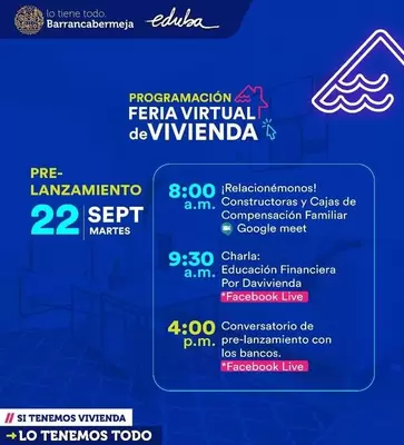 Hoy iniciamos con actividades de pre-lanzamiento de la primera Feria Virtual de Vivienda en nuestro Distrito.