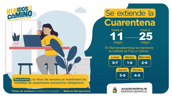 Mediante decreto 126, se extiende el aislamiento preventivo y obligatorio del 11 al 25 de mayo en Barrancabermeja, además: